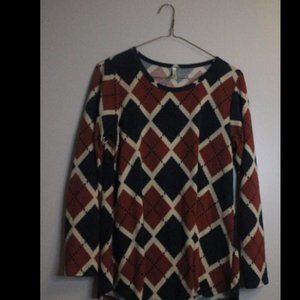 Argyle blouse